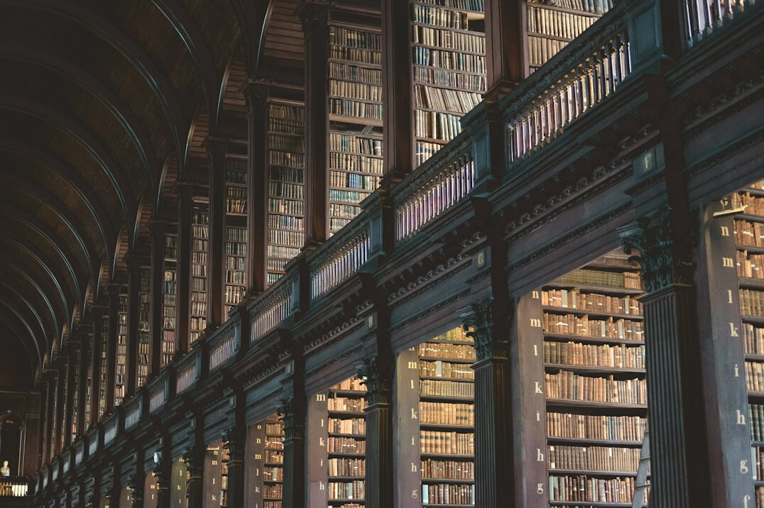 library bookshelves